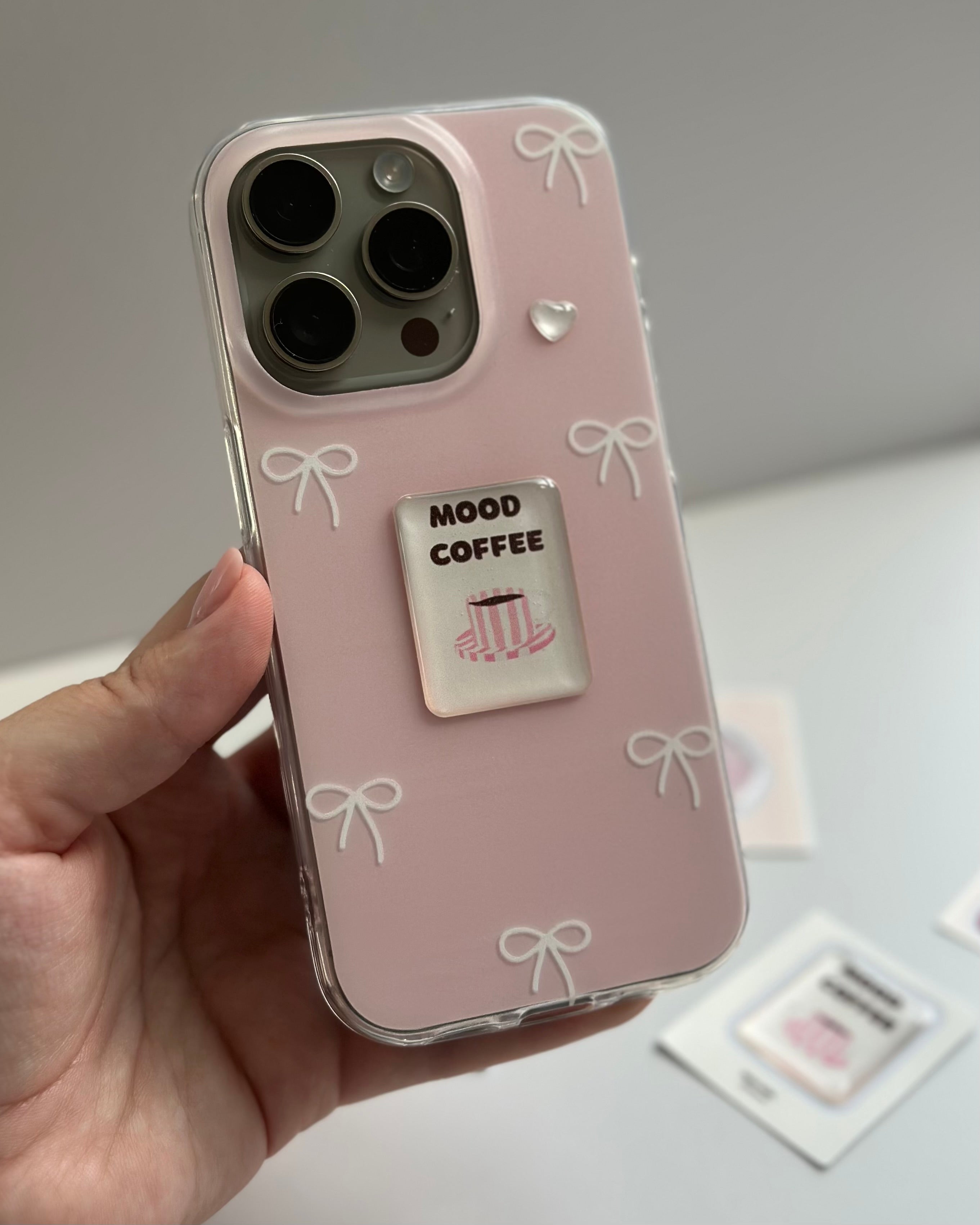 Mood Coffee Epoxy Sticker – Aesthetic 3D Glossy Sticker