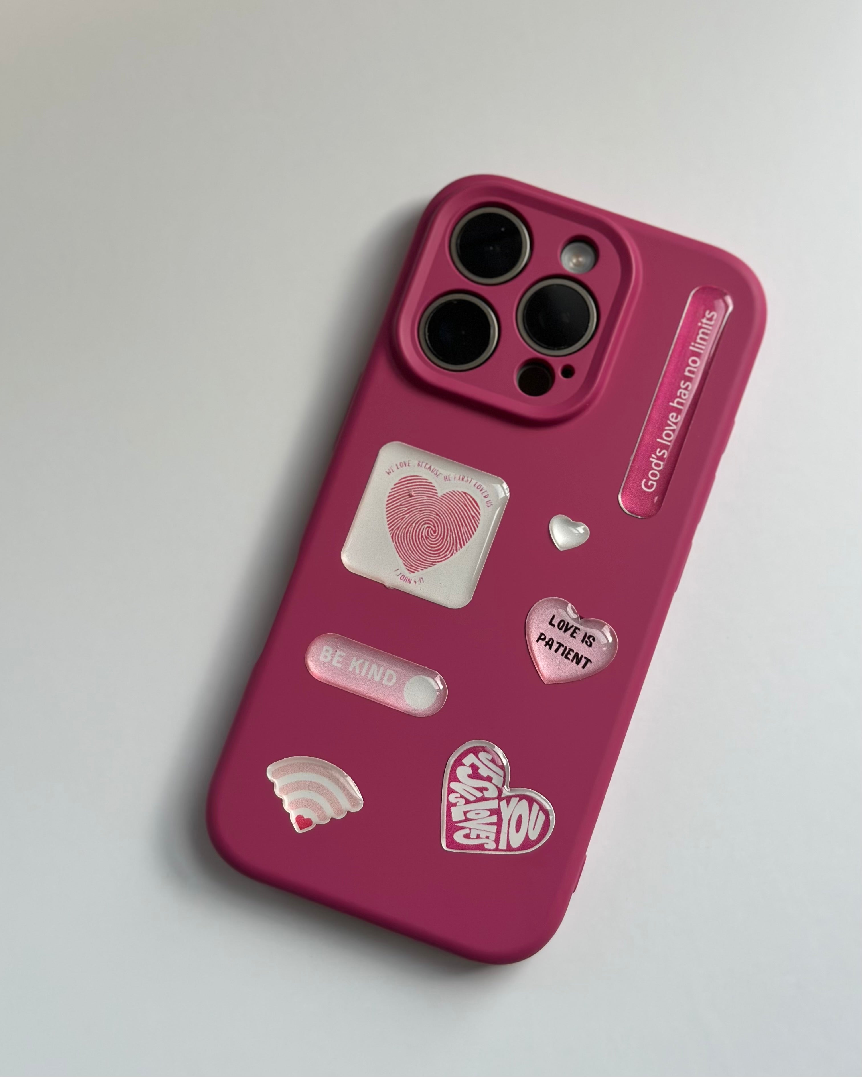 Faith & Love 3D Epoxy Aesthetic Stickers Pack for iPhone, iPad, MacBook | Christian Inspirational | Cute Epoxy Case Stickers