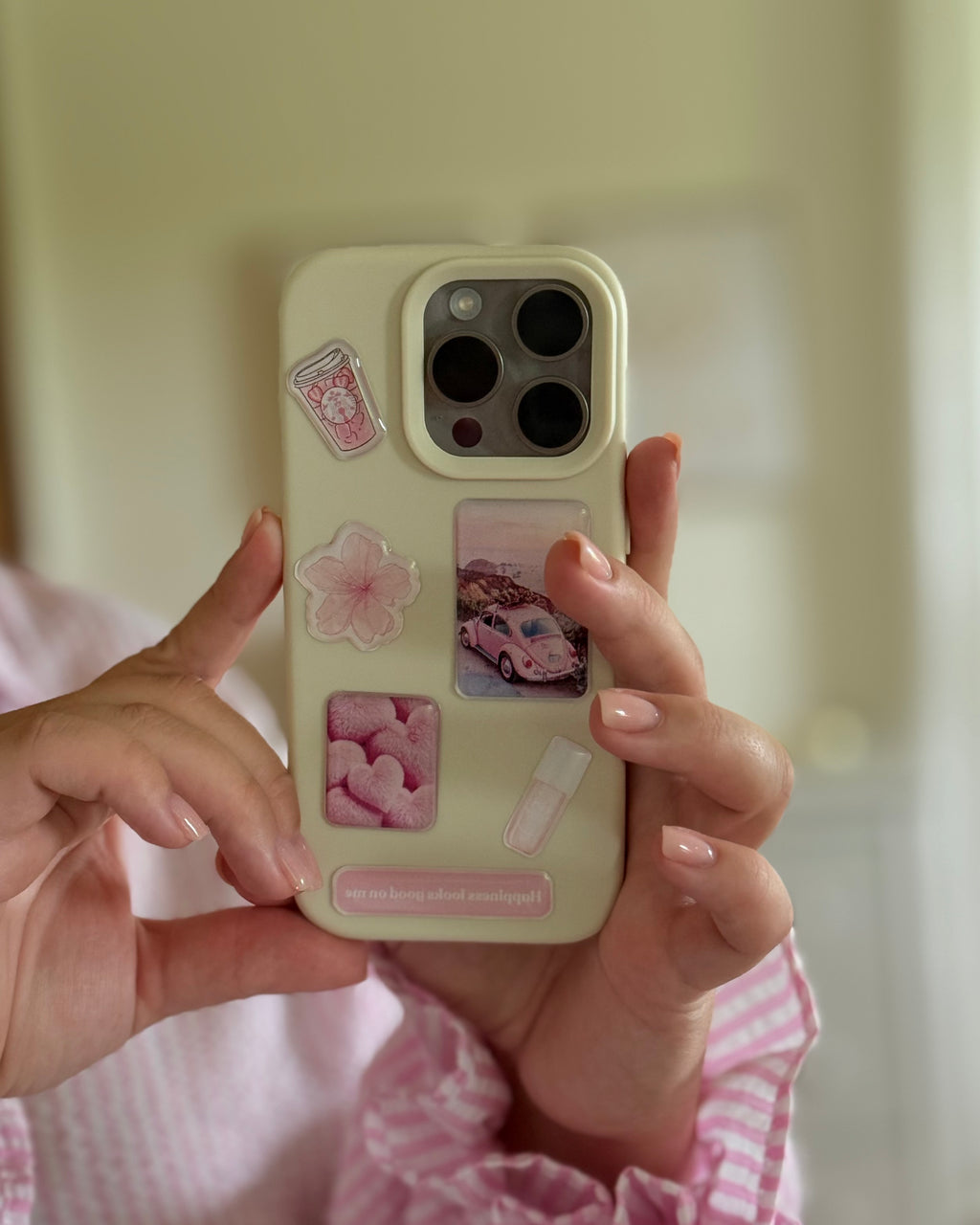 Pink Aesthetic Sticker Pack – Cute 3D Glossy Stickers for iPhone Case, iPad, MacBook & Journal – Trendy Gift for Girls