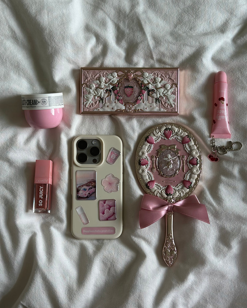 Pink Aesthetic Sticker Pack – Cute 3D Glossy Stickers for iPhone Case, iPad, MacBook & Journal – Trendy Gift for Girls