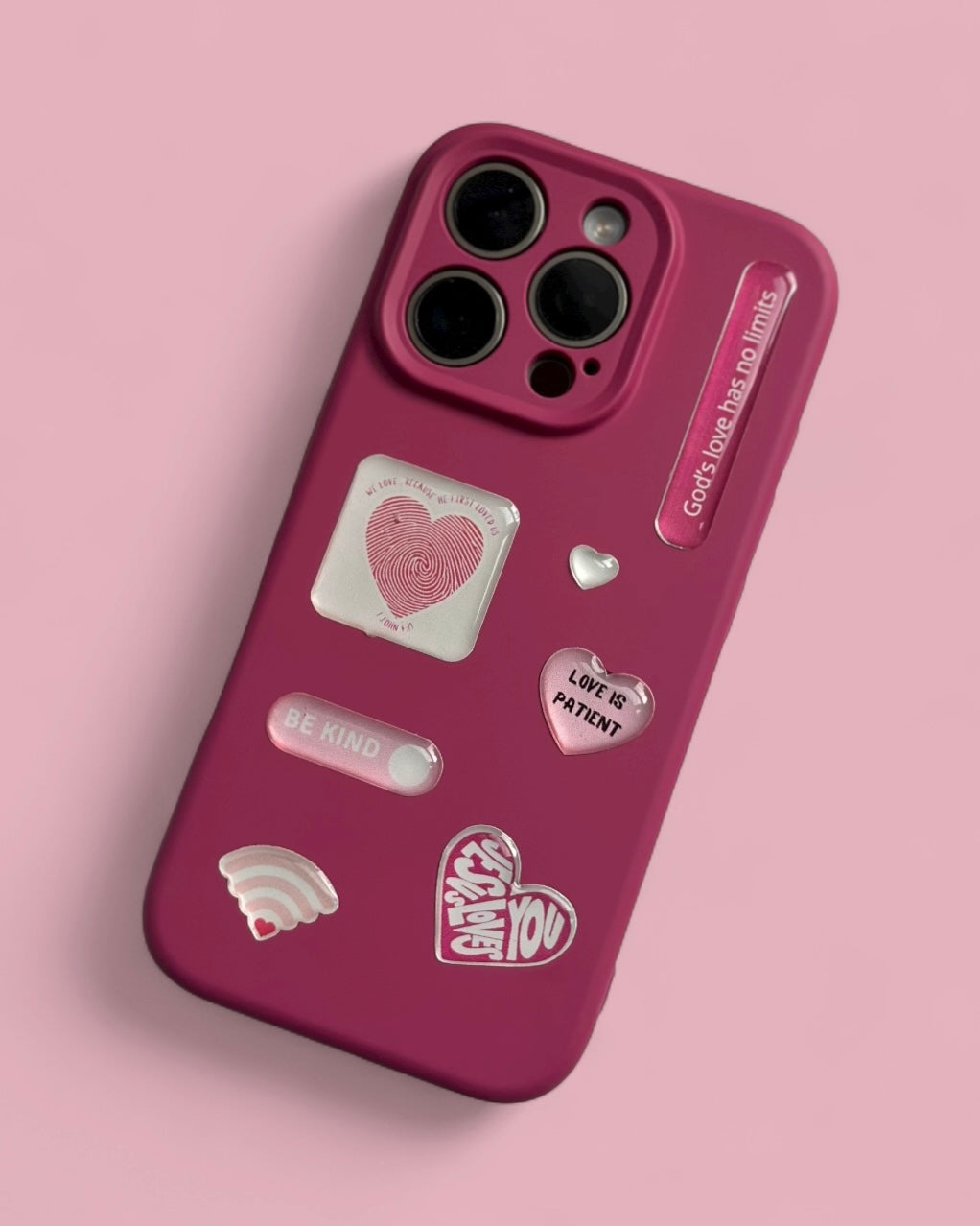 Faith & Love 3D Epoxy Aesthetic Stickers Pack for iPhone, iPad, MacBook | Christian Inspirational | Cute Epoxy Case Stickers