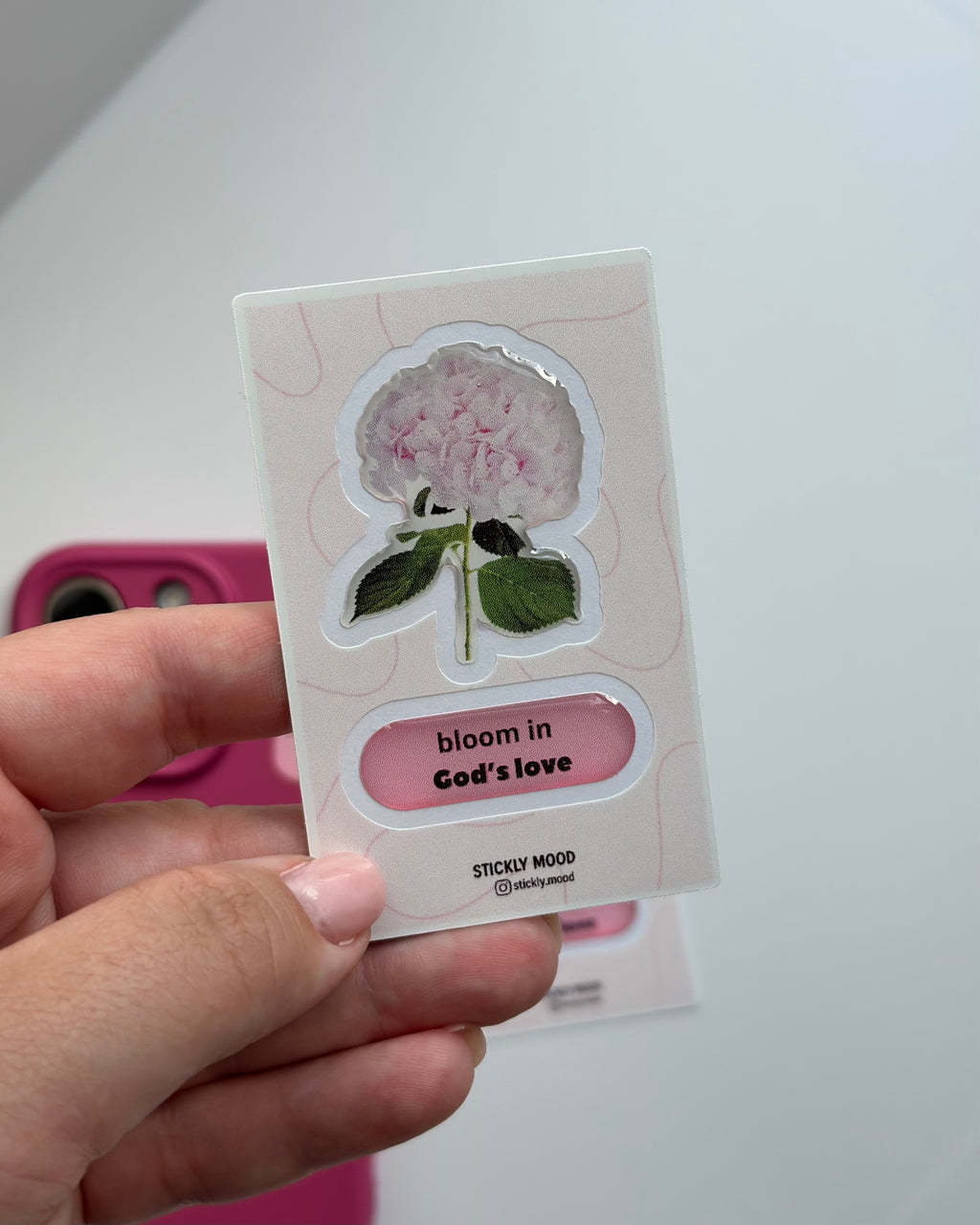 Bloom in God’s Love – Epoxy Phone Sticker Pack