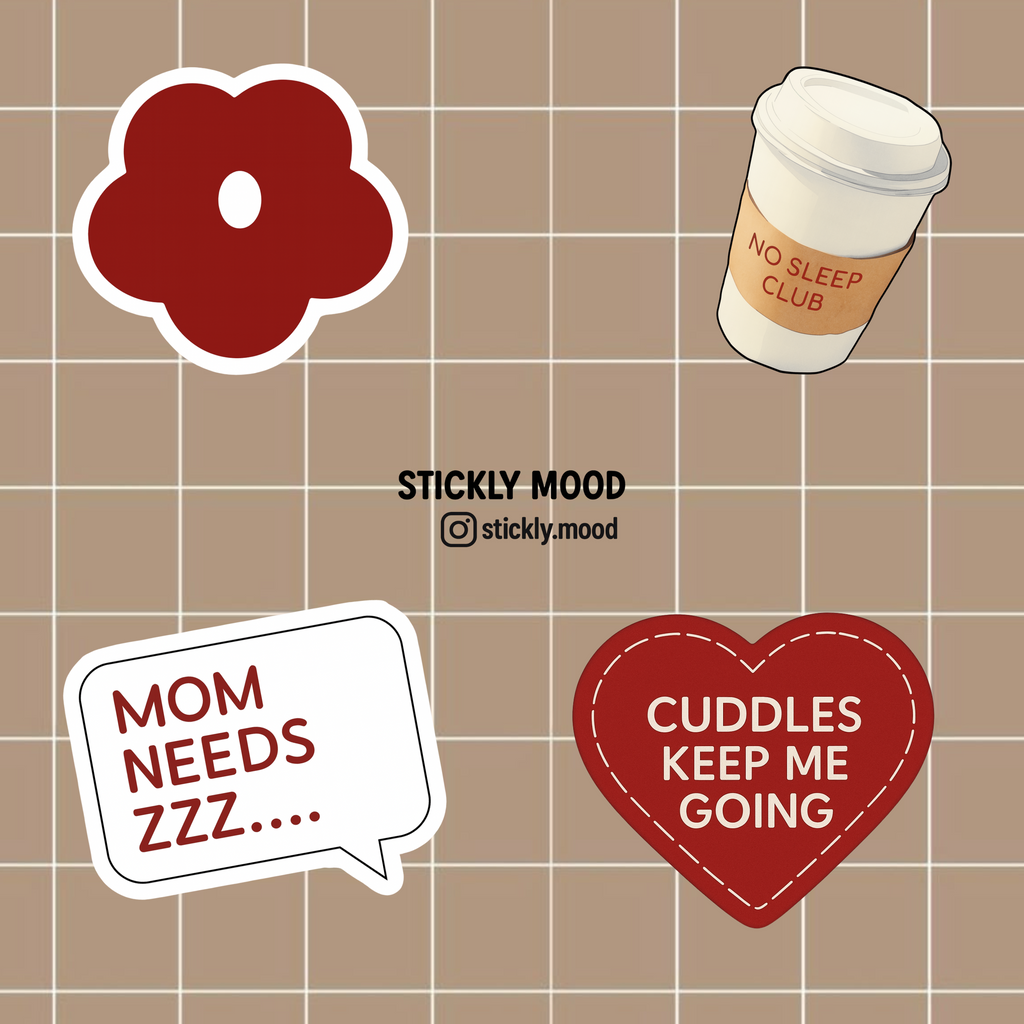 3D Sticker Set MOM