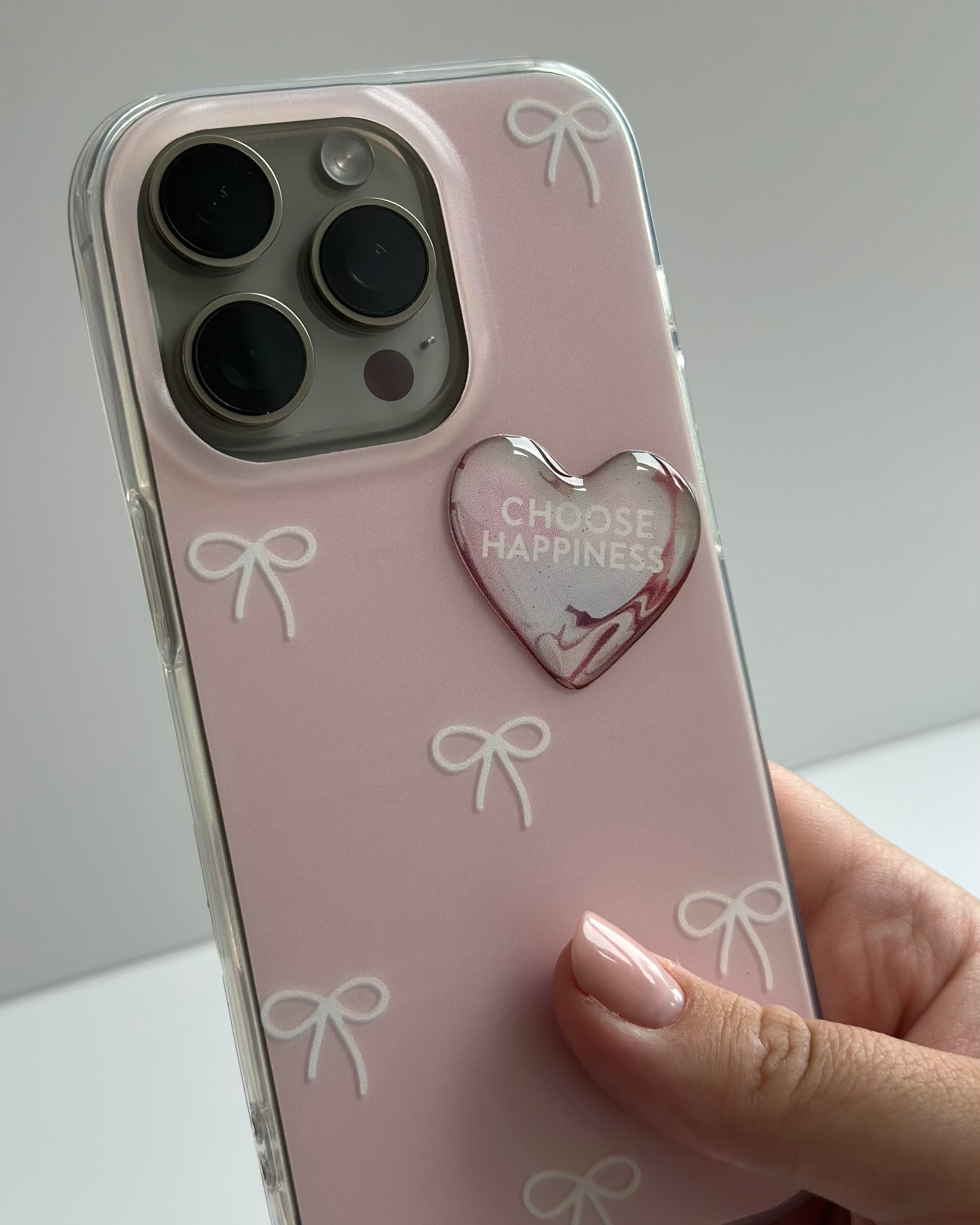 Choose Happiness – Epoxy Resin Heart Sticker