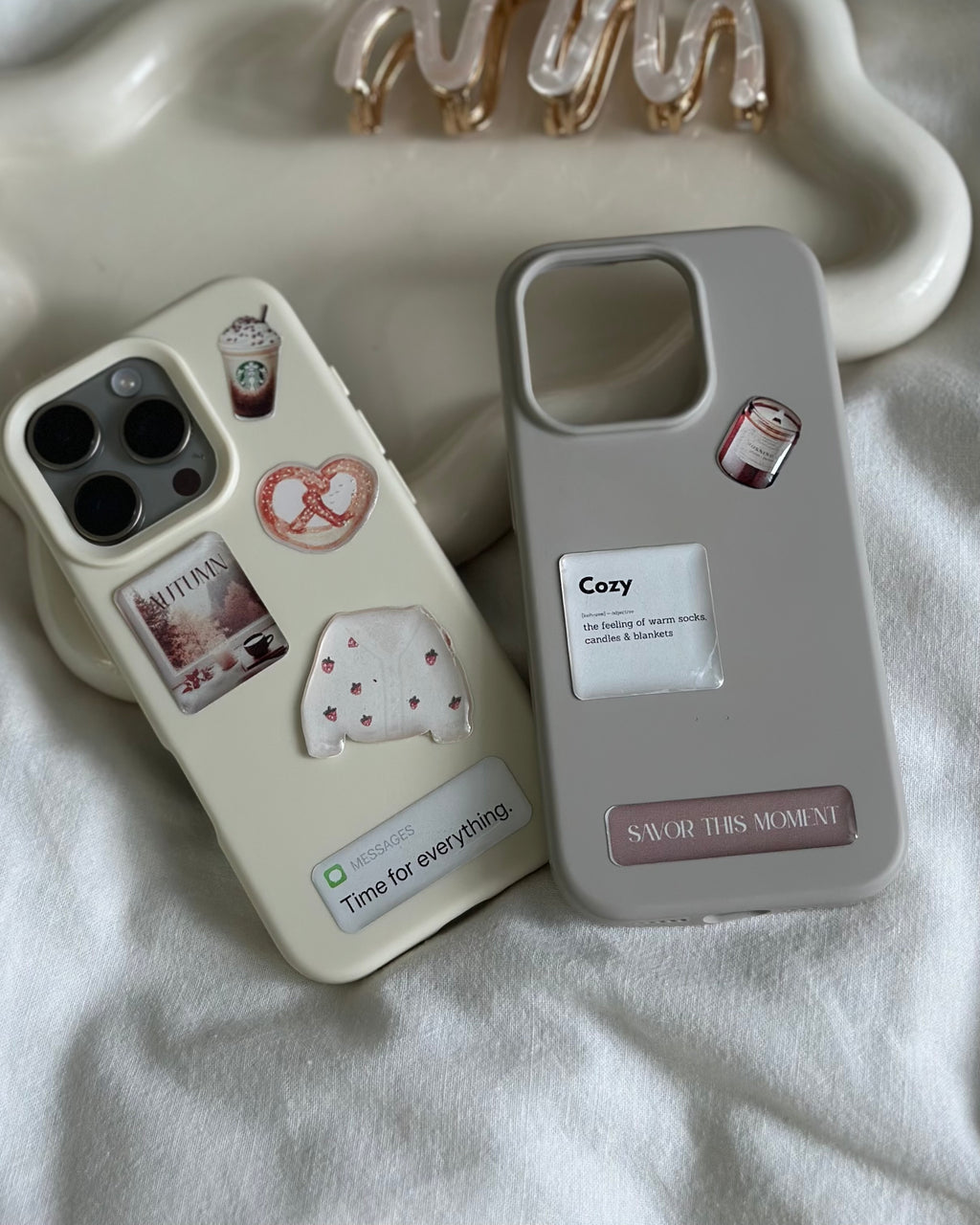 Cozy Aesthetic 3D Sticker Pack – Glossy Stickers for iPhone, iPad, MacBook, Tablets & Planners Cute Mood Stickers, Cozy Gift for Her