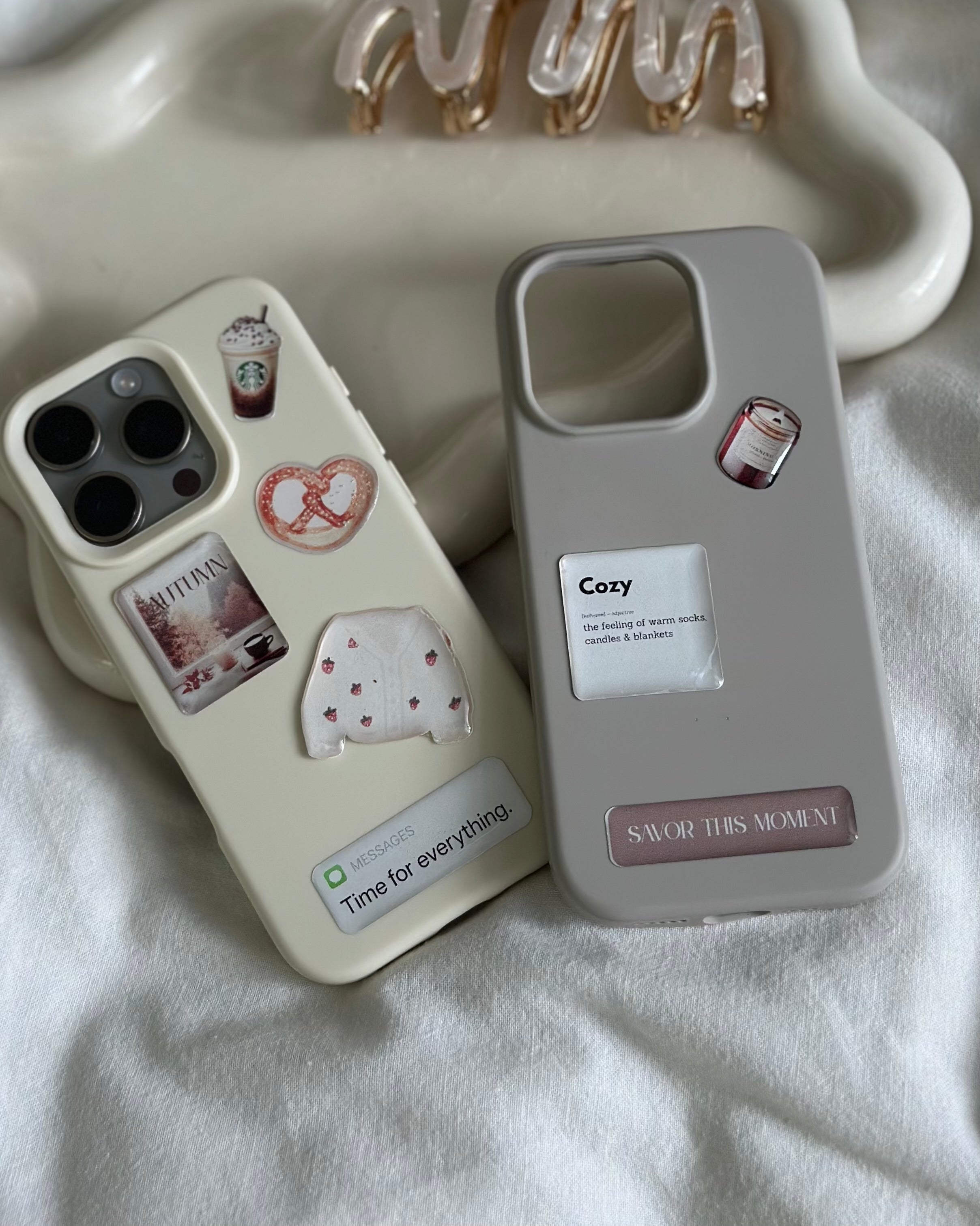 Cozy Aesthetic 3D Sticker Pack – Glossy Stickers for iPhone, iPad, MacBook, Tablets & Planners Cute Mood Stickers, Cozy Gift for Her