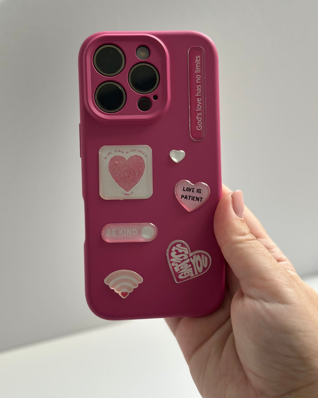 Faith & Love 3D Epoxy Aesthetic Stickers Pack for iPhone, iPad, MacBook | Christian Inspirational | Cute Epoxy Case Stickers